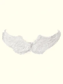 Popjeli 1pc White Angel Feather Wings Prop, Snow Scene Photography Costume - Multicolor - View 2