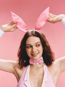 Popjeli Bunny Girl Party Decoration Set, Bunny Ear Headband & Bow Tie & Bunny Tail Decor Set - Multicolor - View 9