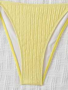 Swim Mod Women's Beach Summer Swimwear Set Beachwear Yellow - Yellow - View 5