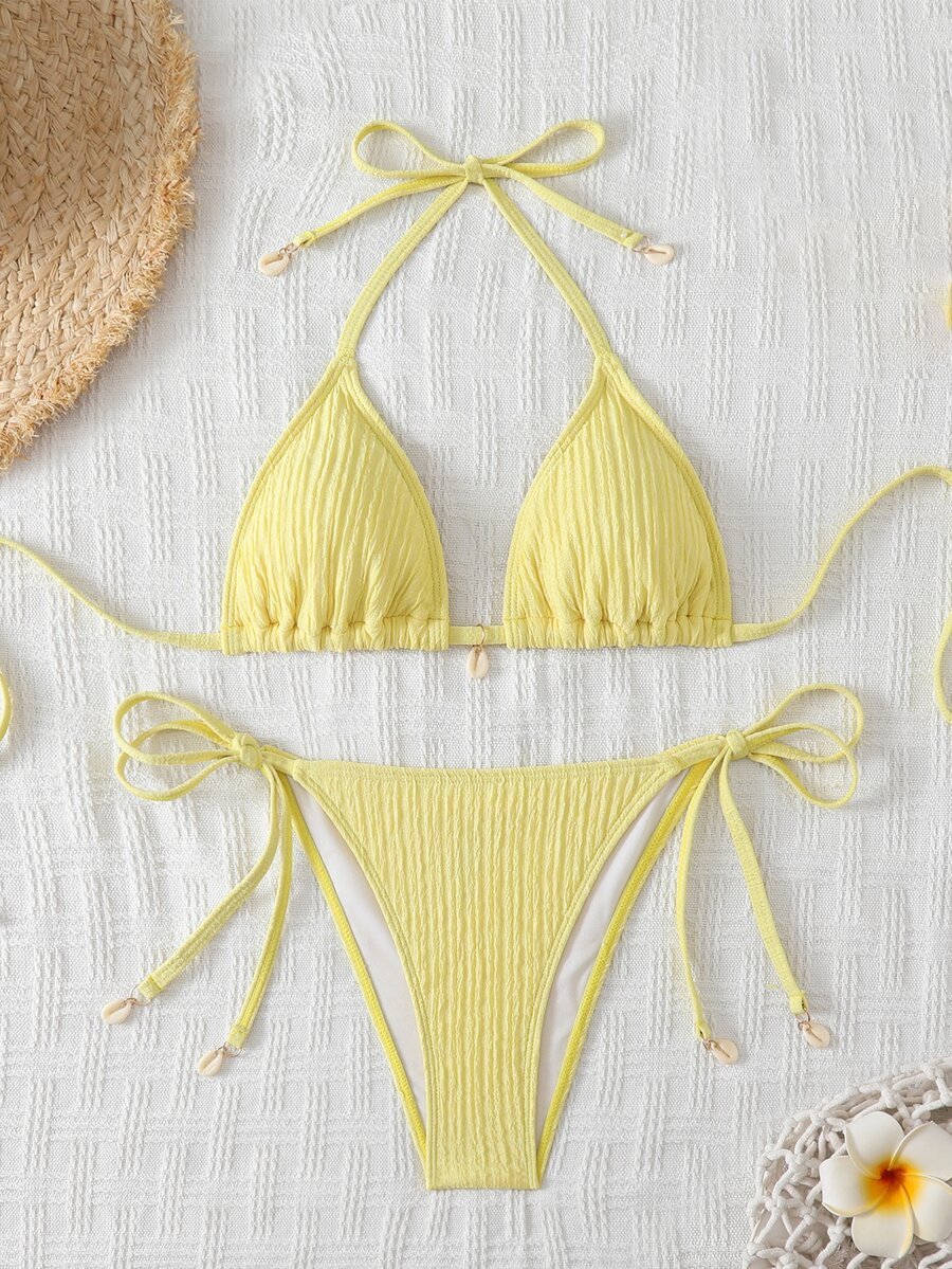 Swim Mod Women's Beach Summer Swimwear Set Beachwear Yellow - Yellow - View 1