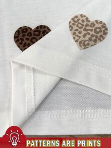 Trelyra Women's Y2K Casual White Long-Sleeve Zip-Up Hoodie With Heart Pattern And Matching White Sweatpantssuitable For Commuting, Outings, And Everyday Wear - Multicolor - View 4