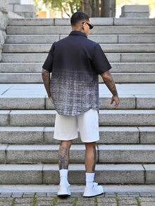 Devon Thys 男士休闲提花网球短裤 - 白色 - 查看 2