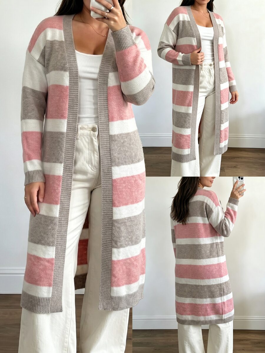 Elenzga Cárdigans de talla grande - Multicolor - Ver 1