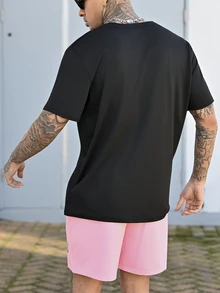 Devon Thys Men's Printed Short Sleeve T-Shirt And Shorts Set - Multicolor - View 5