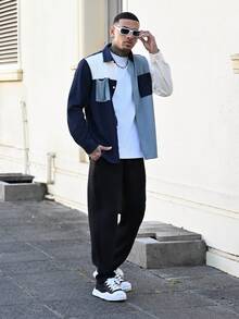 Devon Thys 男士梭織休閒日常年輕商務素色長褲，HIMLAND 男士橄欖綠沙灘長褲夏季輕量抽繩瑜珈褲寬鬆版型皺褶面料度假褲休閒彈性腰直筒褲腳嬉皮波希米亞風節慶褲男士透氣度假裝適用炎熱天氣寬鬆版型卡其綠居家褲男士沙灘褲寬鬆版型彈性腰抽繩瑜珈長褲夏季輕量皺褶紋理褲腳完美適用炎熱夏季日男士夏季長褲男士沙灘褲男士亞麻長褲，父親節禮物 - 黑色 - 查看 2