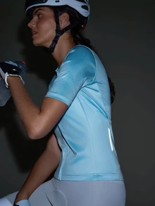 Exploreva Exploreva Women's Casual Versatile Zipper Placket Short Sleeve Cycling Top Bike Ride Outfit - Pastel - View 8
