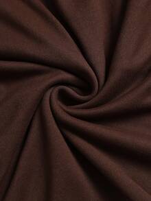 SHEIN Sweetro Atasan Wanita Model V-Neck dengan Hiasan Manik-Manik - Coklat - View 4