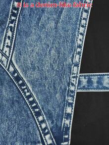 INAWLY Solva Women's New Best-Selling Denim Effect Slim Fit Casual Sexy Grunge Dress Going Out Ibiza Night Night Out Nightout Black Autumn - Multicolor - View 7