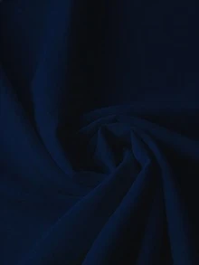 SHEIN LUNE Camisa de manga corta con botones y ribete de contraste para uso diario en tallas grandes - Azul Marino - Ver 3