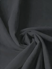 SHEIN LUNE 大码女式休闲简约短袖衬衫，百搭日常穿着 - 深灰色 - 查看 3