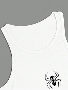 Gym Rark Kaos Olahraga Kasual Pria Motif Laba-laba untuk Perjalanan Sehari-hari, Gym - Putih - View 5