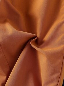 SHEIN مجموعة بنطلونات للبنات الصغيرات 3 قطع بلون موحد، ساق مستقيمة، خصر ورقي مزين بأزرار، قماش منسوج، ملابس مريحة للخريف - متعدد الألوان - مشاهدة 1
