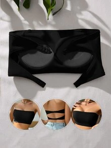 DesireSculpt Sólido Sujetador Con Aro Y Espalda Cortada - Negro - Ver 1