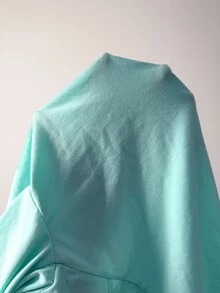 SHEIN Tall Women's Solid Color 3/4 Sleeve V-Neck Slimming T-Shirt - Teal Blue - View 11