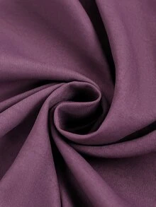 Lacomfia Dark Purple Collared Zip-Up Waist-Cinching Drawstring Long Sleeve Versatile Minimalist Casual Everyday Plus Size Jacket - Purple - View 5