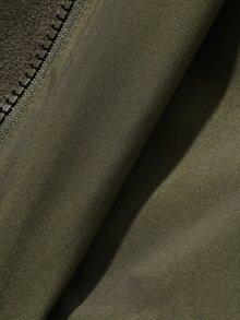 DAZY Solid Color Loose Fit Lapel Long Sleeve Zipper PU Jacket Casual Streetwear Spring Autumn Women's Jacket - Green - View 7