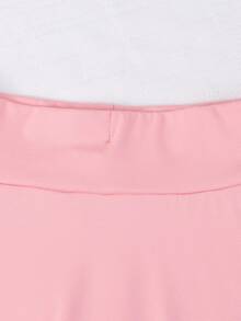 SHEIN Sparklyn 女童休閒可愛百搭運動芭蕾舞裙褲 秋季校園軟粉色 秋季服飾 假日穿搭 - 粉色 - 查看 7