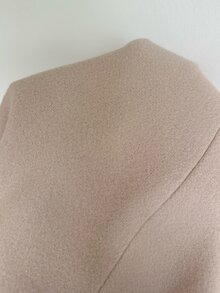 SHEIN Women's Autumn/Winter Stand Collar Wool Blend Waist-Cinching Mid-Length Coat, Suitable For Daily Commute And Outdoor Wear - Apricot - View 8