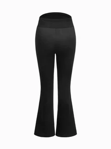 Modmama Maternity Adjustable Waist Casual Daily Tight Leggings - Black - View 4