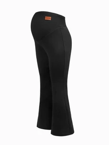 Modmama Maternity Adjustable Waist Casual Daily Tight Leggings - Black - View 5