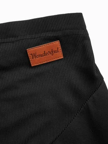 Modmama Maternity Adjustable Waist Casual Daily Tight Leggings - Black - View 6