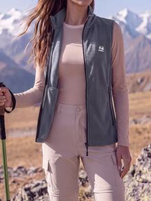 In My Nature Women's Autumn/Winter Outdoor Vest Jacket - Blue - View 5