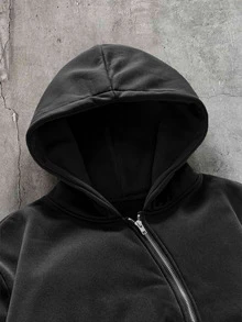 AXEPEAK Men's Sports Casual Vacation Street Fashion Hoodie - Black - View 3