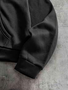 AXEPEAK Men's Sports Casual Vacation Street Fashion Hoodie - Black - View 4