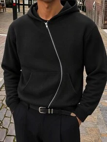 AXEPEAK Men's Sports Casual Vacation Street Fashion Hoodie - Black - View 7