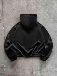 AXEPEAK Men's Sports Casual Vacation Street Fashion Hoodie - Black - View 2