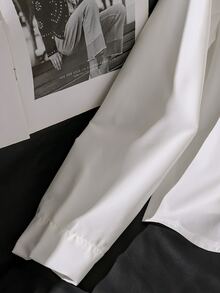 SHEIN ملابس علوية كاجوال بأكمام طويلة مطبوع ومناسب للفتيات المراهقات، ملابس خريفية للفتيات المراهقات، أسلوب مدرسي - أبيض - مشاهدة 6