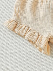 SHEIN Vintaside Kids 3入組/包嬰兒女孩純色荷葉邊短褲 - 彩色 - 查看 7