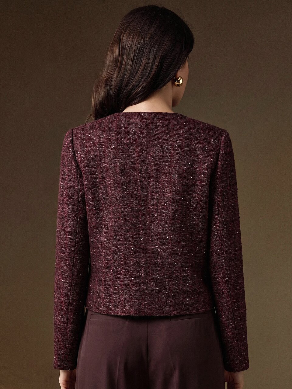 Anewsta Autumn/Winter New Regular Shoulder Elegant Women's Casual Jacket