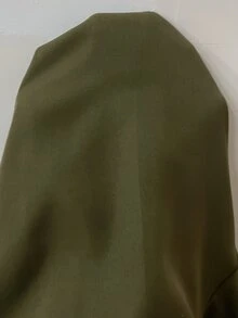EMERY ROSE Plus Size Fashion Commuter Office Business Formal Solid Color Wide Leg Pants Olive Green Summer Casual Baggy Smart Elegant - Army Green - View 8