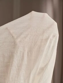 Anewsta Autumn Fashion Modern Shiny Textured Design Ruffle Trim Commuter Casual Women's Blouse - White - View 10