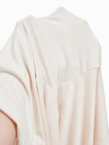 Modmama Maternity Casual Versatile Solid Color Scoop Neck T-Shirt Fall - Apricot - View 8