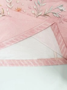 Selamara 女款花卉印花休閒波西米亞風度假洋裝，適合花園派對與早午餐，粉色秋季款 - 彩色 - 查看 6