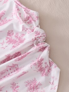 SHEIN 青少年女孩 3件組夏季優雅新娘婚禮度假休閒單肩上衣，度假、舒適、日常 - 彩色 - 查看 6