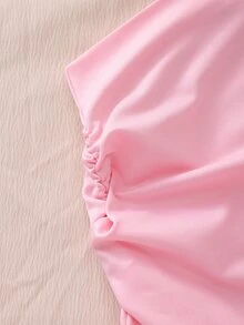 SHEIN 青少年女孩 3件組夏季優雅新娘婚禮度假休閒單肩上衣，度假、舒適、日常 - 彩色 - 查看 7