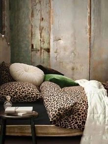 Women's Ranforce Leopard Double Duvet Cover Set Sheet Sets With Pi... - Black - View 3