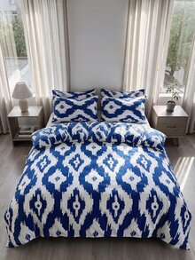 Women's Ranforce Light Double Duvet Cover Set Sheet Sets - Navy Blue - View 4