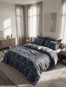 Women's Ranforce Double-Sided Double Duvet Cover Set Sheet Sets - Dark Grey - View 3