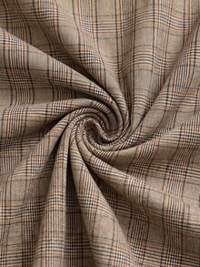 Easowa Curve Plus Size Women's Plaid Casual Versatile Commute Travel Blazer Office Brown Summer - Multicolor - View 7