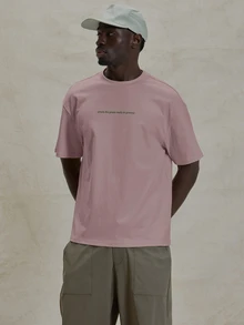 Musero Where The Grass Really Is Greener Slogan Short Sleeve Graphic Print Top Crew Neck Dropped Shoulder Tshirt Spring Summer Essentials - Mauve Purple - View 4