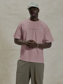 Musero Where The Grass Really Is Greener Slogan Short Sleeve Graphic Print Top Crew Neck Dropped Shoulder Tshirt Spring Summer Essentials - Mauve Purple - View 2