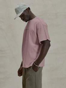 Musero Where The Grass Really Is Greener Slogan Short Sleeve Graphic Print Top Crew Neck Dropped Shoulder Tshirt Spring Summer Essentials - Mauve Purple - View 5