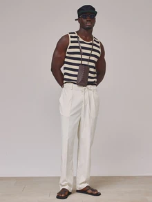 Musero Camiseta de tirantes con paneles de contraste y rayas, cuello redondo bajo, esencial para primavera y verano, ideal para vacaciones - Multicolor - Ver 5