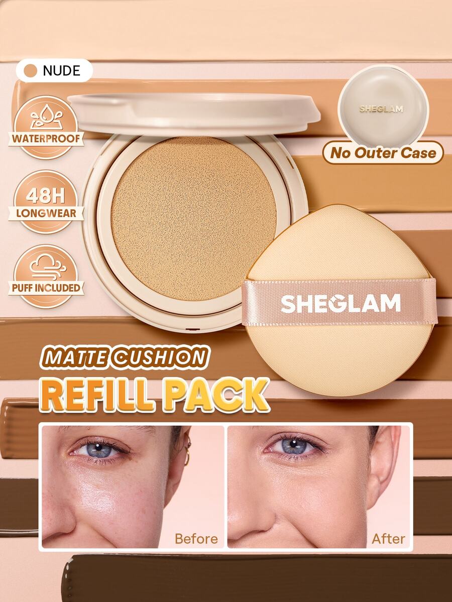 SHEGLAM Lock & Go 持久氣墊粉底(補充裝)-Nude 品牌美妝化妝品 適合女士與女孩 - 裸色 - 查看 1