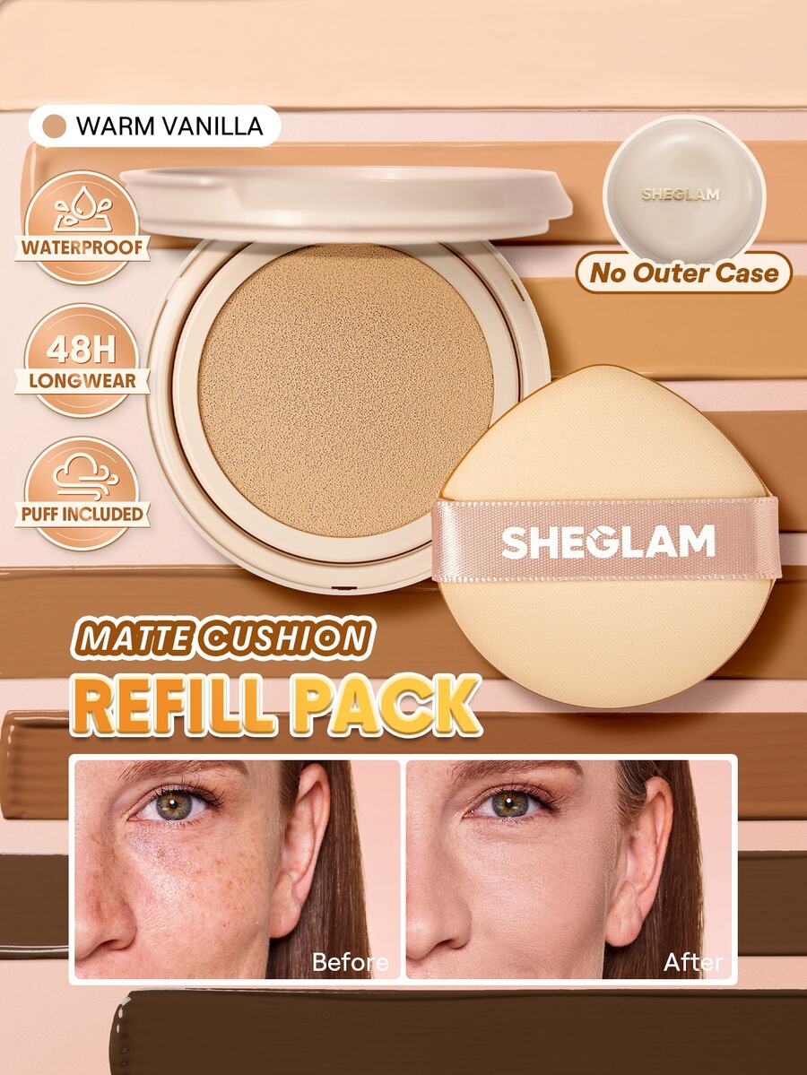 SHEGLAM Lock & Go 持久氣墊粉底(補充裝)-Warm Vanilla 品牌美妝化妝品 適合女士與女孩 - Warm Vanilla - 查看 1