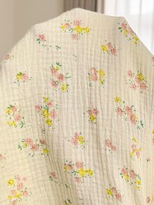 Slowluna 女款全印花哺乳功能休閒日常長袖上衣 - 杏色 - 查看 8